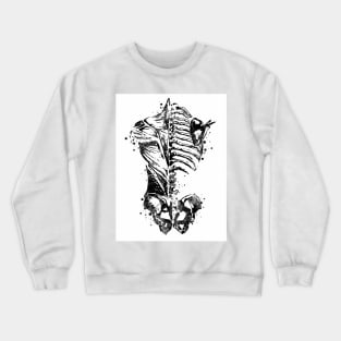 Human Back Bones and Muscles Anatomy Crewneck Sweatshirt